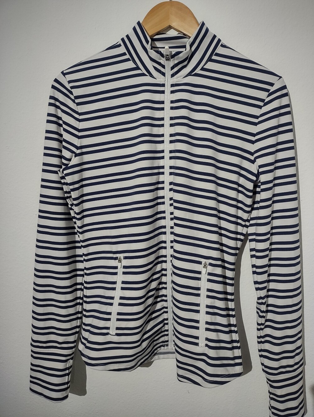 Tommy Bahama Women's M Zip Jacket Stretch Nautical Coastal Active Resortwear